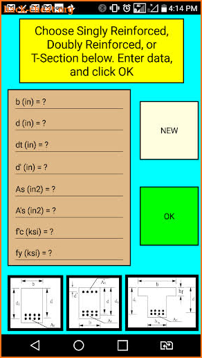 Analysis of Reinforced Concrete Beam Sections screenshot