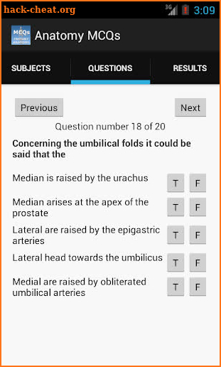 Anatomy MCQs screenshot