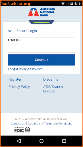 ANBTX Mobile Banking screenshot