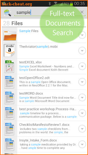 Andro Search (Files Contacts) screenshot