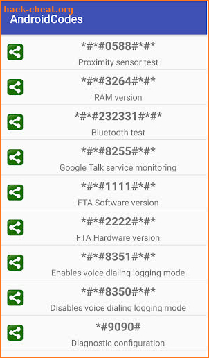 Android Codes screenshot