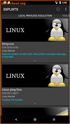 Android Exploits screenshot