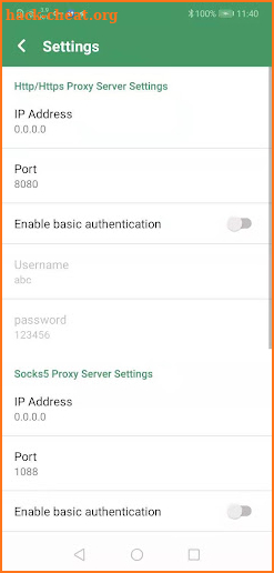 Android Proxy Server screenshot