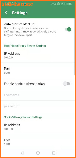 Android Proxy Server Pro screenshot