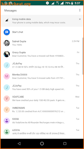 Android Web Messages screenshot