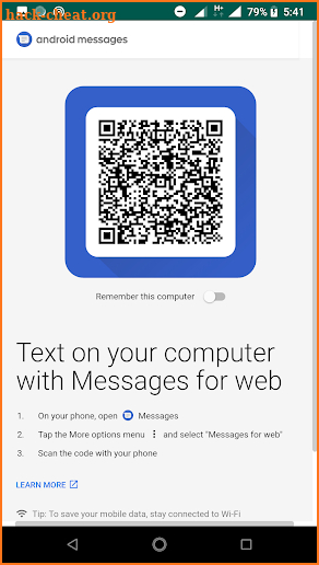 Android Web Messages screenshot