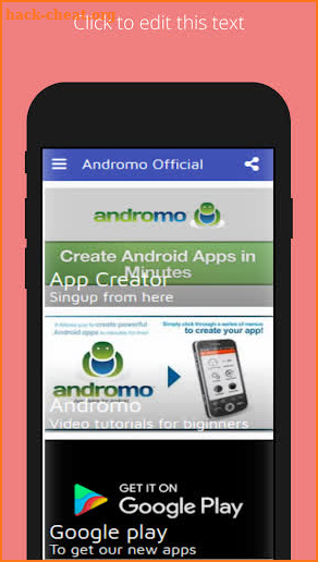 Andromo Officials screenshot