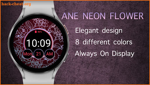 [ANE] Neon Flower Watch Face screenshot