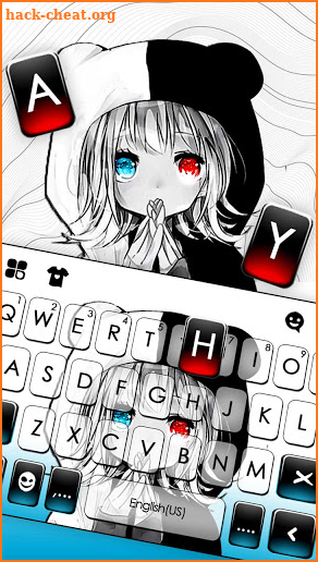 Angel Devil Girl Keyboard Theme screenshot