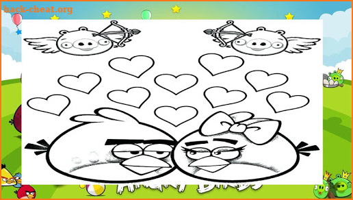 angry birds coloring book screenshot