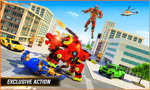 Angry Bull Robot Jeep Car Transforming: Robot Game screenshot