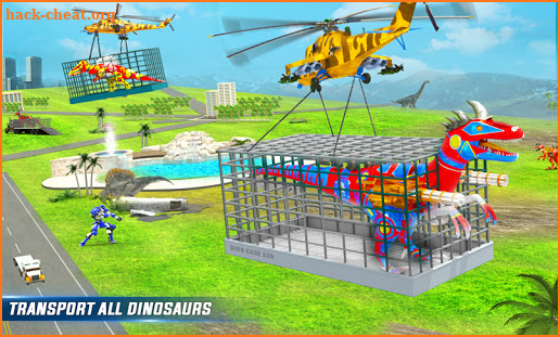 Angry Dino Robot Animal Transport Truck Driving screenshot