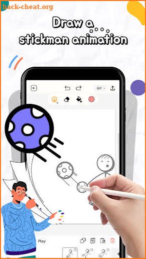 Animaker, stickman animation screenshot