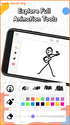 Animaker, stickman animation screenshot