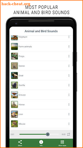 Animal and Bird Sounds screenshot