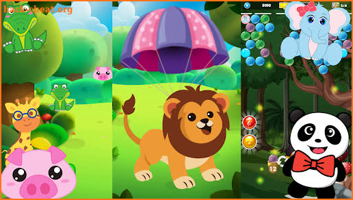 Animal Cartoon Kids Bubble Pop screenshot