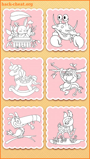 Animal coloring pages games screenshot