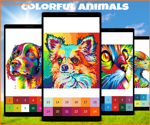 Animals Color by Number: Animal Pixel Art screenshot