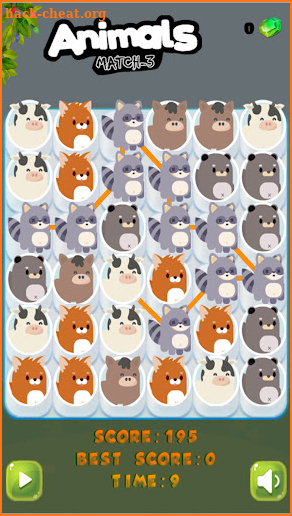 Animals match 3 screenshot