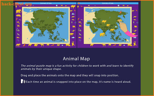 Animals of Asia - Montessori Geography screenshot