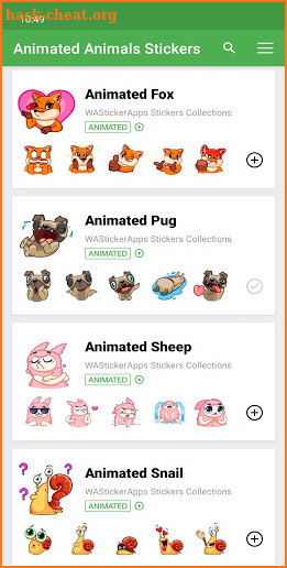 Animated Animals Stickers WAStickerApps screenshot