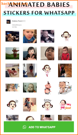 Animated babies Stickers for WhatsApp 2021 screenshot