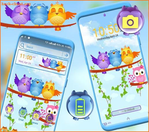 Animated Birds Launcher Theme screenshot