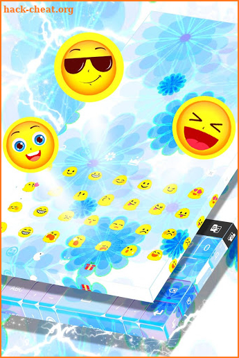 Animated Blue Flower Keyboard screenshot