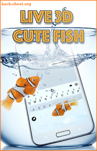 Animated Cute Fish Keyboard Theme screenshot