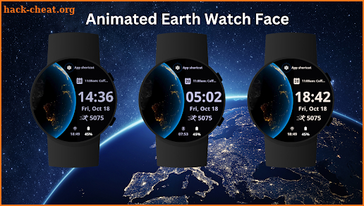 Animated Earth Watch Face screenshot