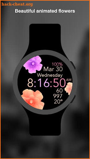 Animated Flowers Watch Face screenshot