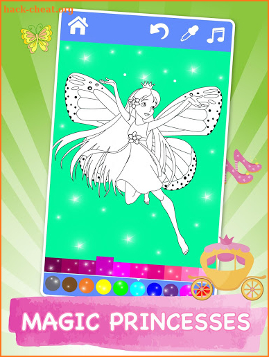 Animated Glitter Coloring Book - Princess screenshot