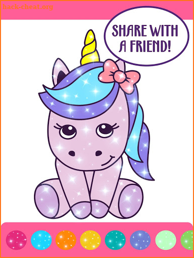 Animated Glitter Coloring Book - Unicorn screenshot