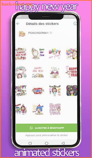 Animated New Year Stickers WAStickerApps screenshot