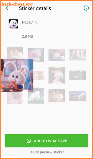 Animated SnowBall Rabbit Stickers WAStickersApps screenshot