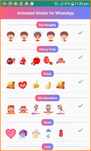 Animated Sticker Ready for WhatsApp WAStickerApps screenshot