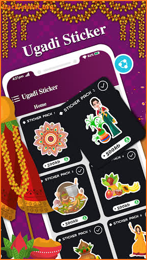 Animated Ugadi WAStickers screenshot