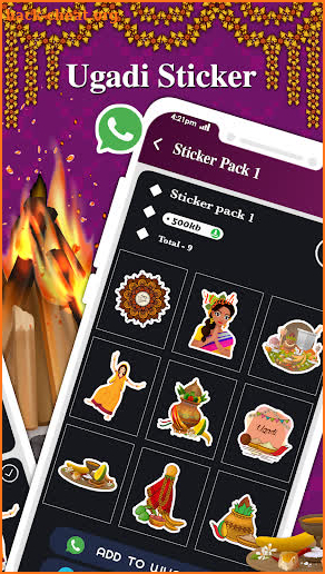 Animated Ugadi WAStickers screenshot