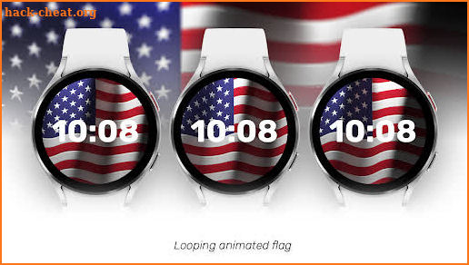 Animated USA Flag Watch Face screenshot