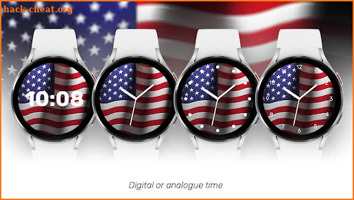 Animated USA Flag Watch Face screenshot