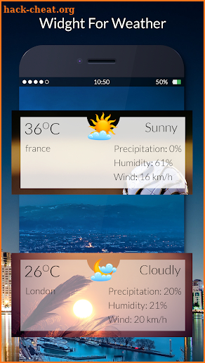 Animated Weather Widget & Clock screenshot