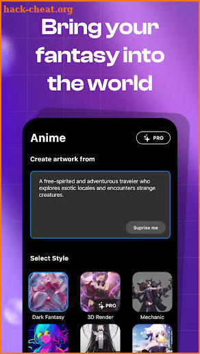 Anime AI Art Generator screenshot