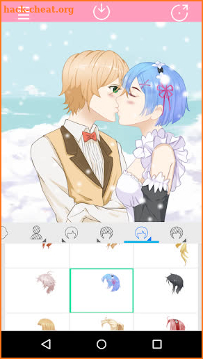 Anime Avatar Maker: Kissing Couple screenshot