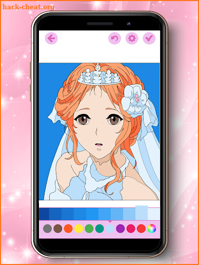 Anime Bride Girl Coloring Book screenshot