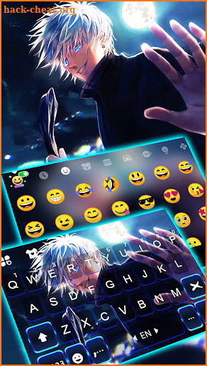 Anime Cool Man Keyboard Background screenshot