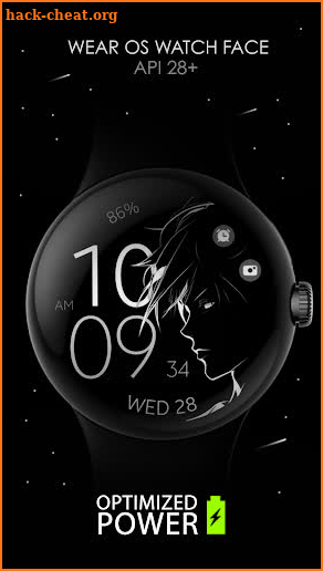 Anime digital manga watch face screenshot