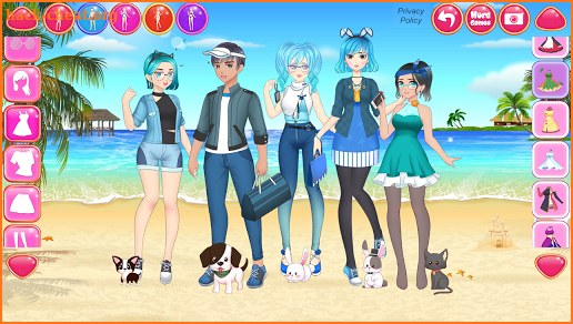 Anime Friends - Cute Team Make up & Dress up screenshot