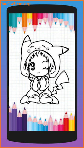 Anime Girls Chibi Coloring Book screenshot