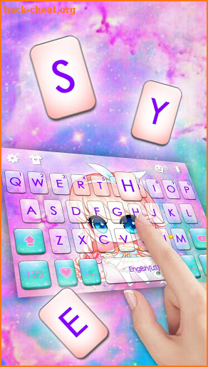 Anime Kawaii Girl Keyboard Theme screenshot