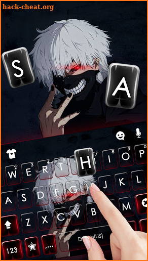 Anime Mask Man Keyboard Background screenshot